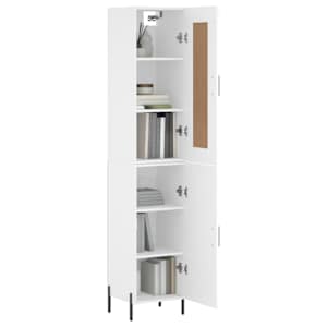 Skříň highboard bílá 34,5 x 34 x 180 cm kompozitní dřevo - obrázek 3