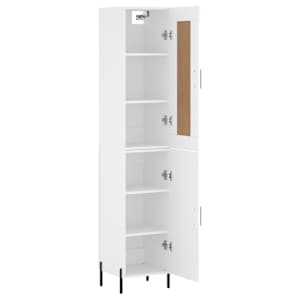Skříň highboard bílá 34,5 x 34 x 180 cm kompozitní dřevo - obrázek 4
