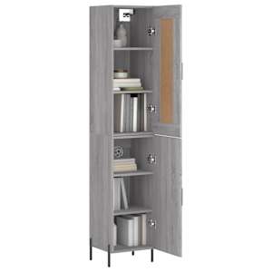 Skříň highboard šedá sonoma 34,5 x 34 x 180 cm kompozitní dřevo - obrázek 3