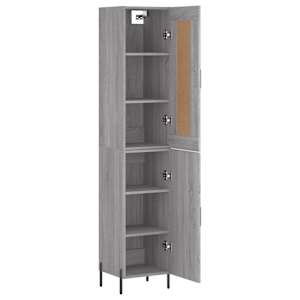 Skříň highboard šedá sonoma 34,5 x 34 x 180 cm kompozitní dřevo - obrázek 4
