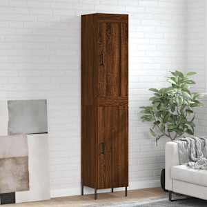 Skříň highboard hnědý dub 34,5 x 34 x 180 cm kompozitní dřevo