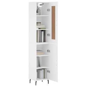 Skříň highboard bílá 34,5 x 34 x 180 cm kompozitní dřevo - obrázek 3