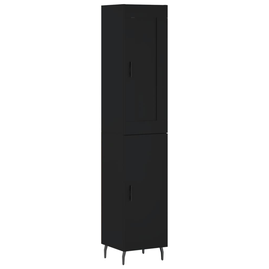 vidaXL Skříň highboard černá 34,5 x 34 x 180 cm kompozitní dřevo