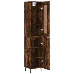 Skříň highboard kouřový dub 34,5 x 34 x 180 cm kompozitní dřevo - obrázek 3