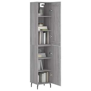 Skříň highboard šedá sonoma 34,5 x 34 x 180 cm kompozitní dřevo - obrázek 3