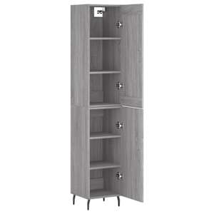 Skříň highboard šedá sonoma 34,5 x 34 x 180 cm kompozitní dřevo - obrázek 4