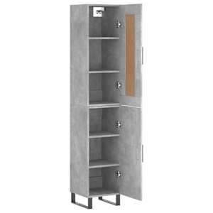 Skříň highboard betonově šedá 34,5x34x180 cm kompozitní dřevo - obrázek 4