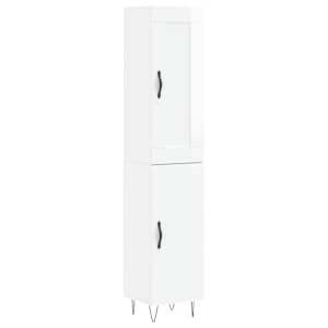 Skříň highboard bílá s vysokým leskem 34,5x34x180 cm kompozit - obrázek 2