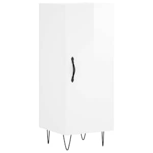 Skříň highboard bílá s vysokým leskem 34,5x34x180 cm kompozit - obrázek 5