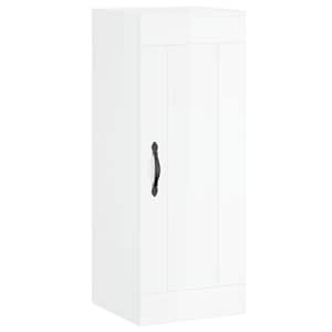 Skříň highboard bílá s vysokým leskem 34,5x34x180 cm kompozit - obrázek 8