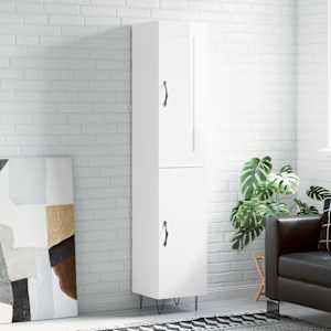 Skříň highboard bílá s vysokým leskem 34,5x34x180 cm kompozit