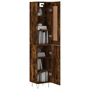 Skříň highboard kouřový dub 34,5 x 34 x 180 cm kompozitní dřevo - obrázek 3