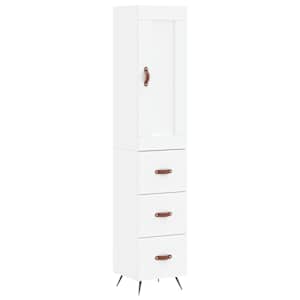 Skříň highboard bílá 34,5 x 34 x 180 cm kompozitní dřevo - obrázek 2