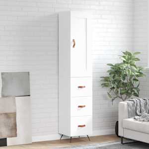 Skříň highboard bílá 34,5 x 34 x 180 cm kompozitní dřevo - obrázek 1
