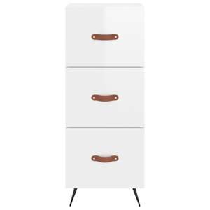 Skříň highboard bílá s vysokým leskem 34,5x34x180 cm kompozit - obrázek 6