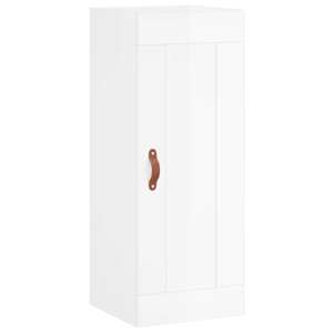Skříň highboard bílá s vysokým leskem 34,5x34x180 cm kompozit - obrázek 8