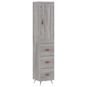 Skříň highboard šedá sonoma 34,5 x 34 x 180 cm kompozitní dřevo - obrázek 2