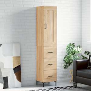 Skříň highboard dub sonoma 34,5 x 34 x 180 cm kompozitní dřevo - obrázek 1