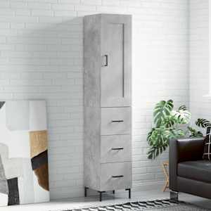 Skříň highboard betonově šedá 34,5x34x180 cm kompozitní dřevo - obrázek 1