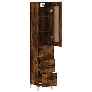 Skříň highboard kouřový dub 34,5 x 34 x 180 cm kompozitní dřevo - obrázek 4