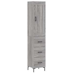 Skříň highboard šedá sonoma 34,5 x 34 x 180 cm kompozitní dřevo - obrázek 2