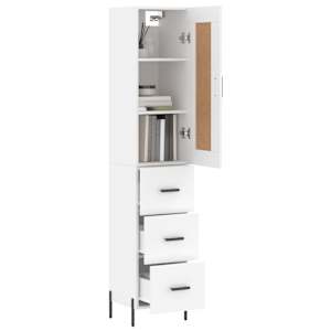 Skříň highboard bílá 34,5 x 34 x 180 cm kompozitní dřevo - obrázek 3