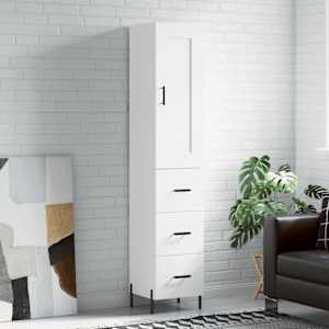 Skříň highboard bílá 34,5 x 34 x 180 cm kompozitní dřevo - obrázek 1