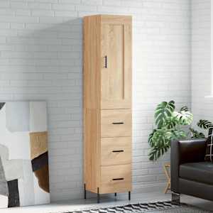 Visoka omara sonoma hrast 34,5x34x180 cm inženirski les