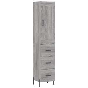 Skříň highboard šedá sonoma 34,5 x 34 x 180 cm kompozitní dřevo - obrázek 2