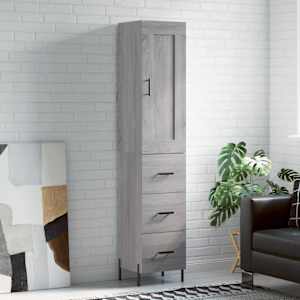 Skříň highboard šedá sonoma 34,5 x 34 x 180 cm kompozitní dřevo - obrázek 1