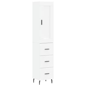 Skříň highboard bílá 34,5 x 34 x 180 cm kompozitní dřevo - obrázek 2