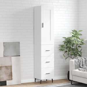 Skříň highboard bílá 34,5 x 34 x 180 cm kompozitní dřevo - obrázek 1