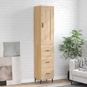 Skříň highboard dub sonoma 34,5 x 34 x 180 cm kompozitní dřevo - obrázek 1