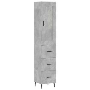 Skříň highboard betonově šedá 34,5x34x180 cm kompozitní dřevo - obrázek 2