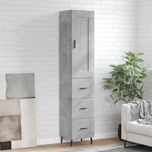 Skříň highboard betonově šedá 34,5x34x180 cm kompozitní dřevo - obrázek 1