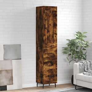 Skříň highboard kouřový dub 34,5 x 34 x 180 cm kompozitní dřevo - obrázek 1