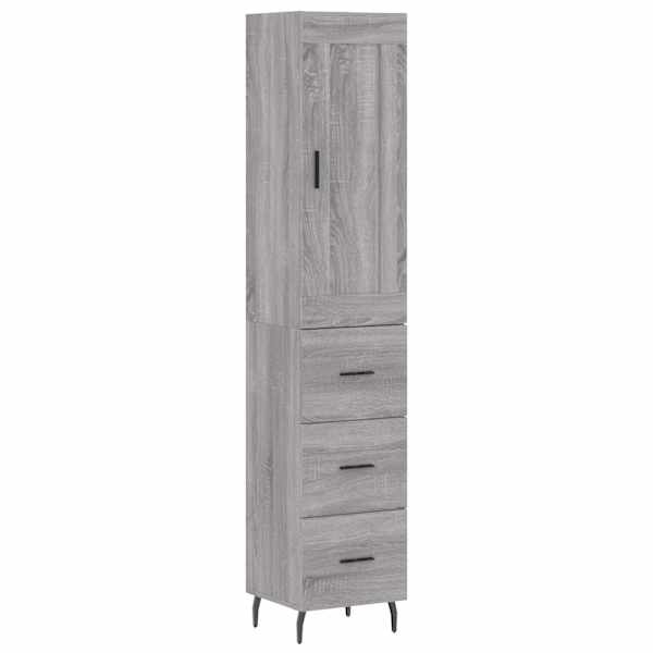 vidaXL k&otilde;rge kapp, hall Sonoma tamm, 34,5x34x180 cm, tehispuit