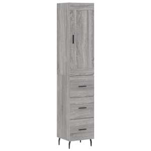 Skříň highboard šedá sonoma 34,5 x 34 x 180 cm kompozitní dřevo - obrázek 2