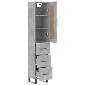 Skříň highboard betonově šedá 34,5x34x180 cm kompozitní dřevo - obrázek 4