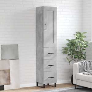 Skříň highboard betonově šedá 34,5x34x180 cm kompozitní dřevo - obrázek 1