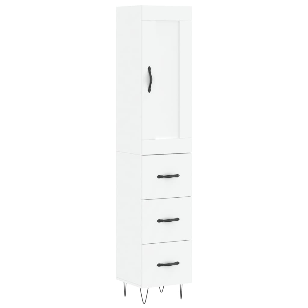 vidaXL Skříň highboard bílá 34,5 x 34 x 180 cm kompozitní dřevo