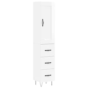 Skříň highboard bílá s vysokým leskem 34,5x34x180 cm kompozit - obrázek 2