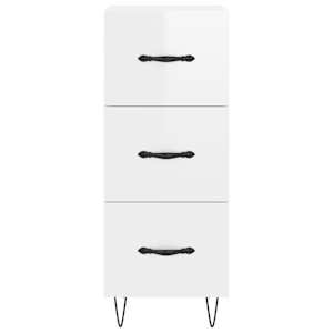 Skříň highboard bílá s vysokým leskem 34,5x34x180 cm kompozit - obrázek 6