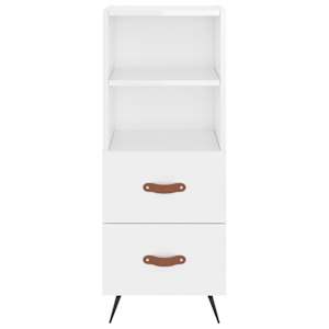 Skříň highboard bílá s vysokým leskem 34,5x34x180 cm kompozit - obrázek 6