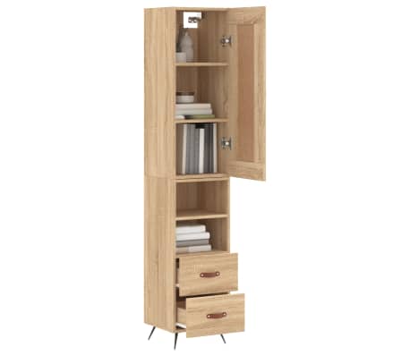 vidaXL Skř&iacute;ň highboard dub sonoma 34,5 x 34 x 180 cm kompozitn&iacute; dřevo