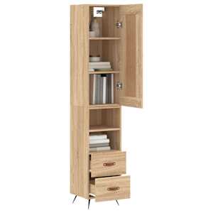 vidaXL Skř&iacute;ň highboard dub sonoma 34,5 x 34 x 180 cm kompozitn&iacute; dřevo