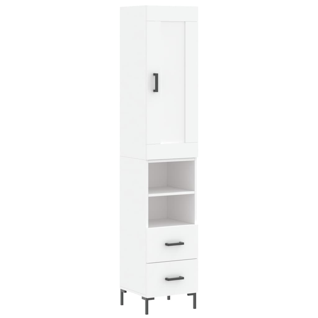 vidaXL Skříň highboard bílá 34,5 x 34 x 180 cm kompozitní dřevo