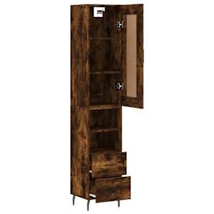 Skříň highboard kouřový dub 34,5 x 34 x 180 cm kompozitní dřevo - obrázek 4