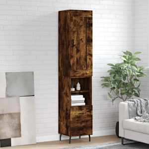 Skříň highboard kouřový dub 34,5 x 34 x 180 cm kompozitní dřevo - obrázek 1