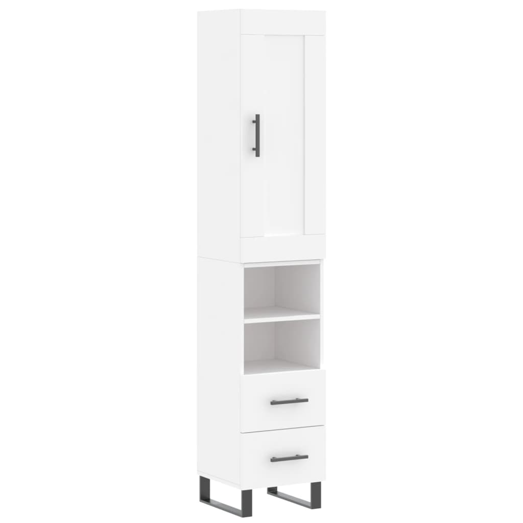 vidaXL Skříň highboard bílá 34,5 x 34 x 180 cm kompozitní dřevo